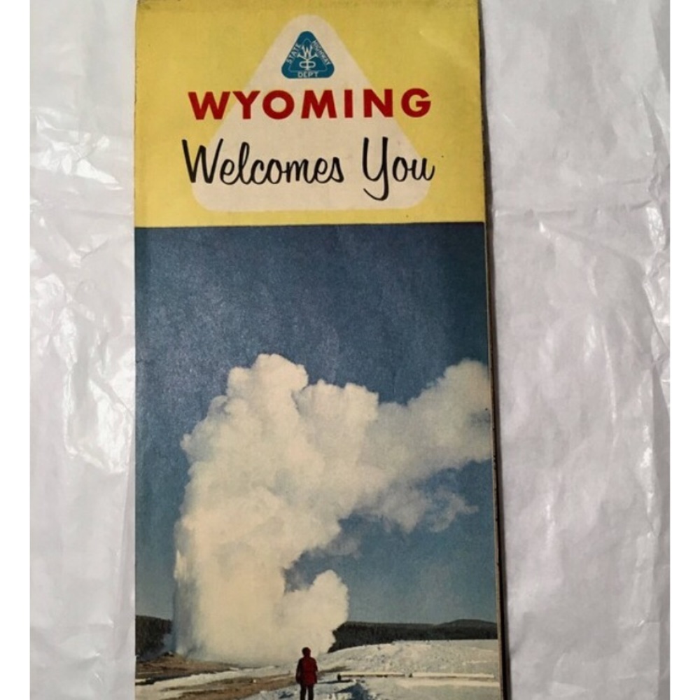 1960 Wyoming State Highway Map Photos and Maps